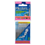 Piksters Interdental Toothbrushes - Size 0 Silver (10 brushes per pack) Piksters Interdental Toothbrushes - Size 0 Silver (10 brushes per pack)