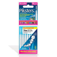 Piksters Interdental Toothbrushes - Size 2 White (10 brushes per pack) Piksters Interdental Toothbrushes - Size 2 White (10 brushes per pack)