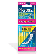 Piksters Interdental Toothbrushes - Size 3 Yellow (10 brushes per pack) Piksters Interdental Toothbrushes - Size 3 Yellow (10 brushes per pack)