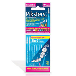 Piksters Interdental Toothbrushes - Size 5 Blue (10 brushes per pack) Piksters Interdental Toothbrushes - Size 5 Blue (10 brushes per pack)