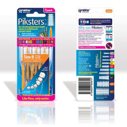 Piksters Interdental Toothbrushes - Size 8 Orange (10 brushes per pack) Piksters Interdental Toothbrushes - Size 8 Orange (10 brushes per pack)