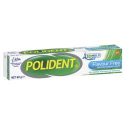 Polident Denture Adhesive Cream Flavour Free 60g Polident Denture Adhesive Cream Flavour Free 60g