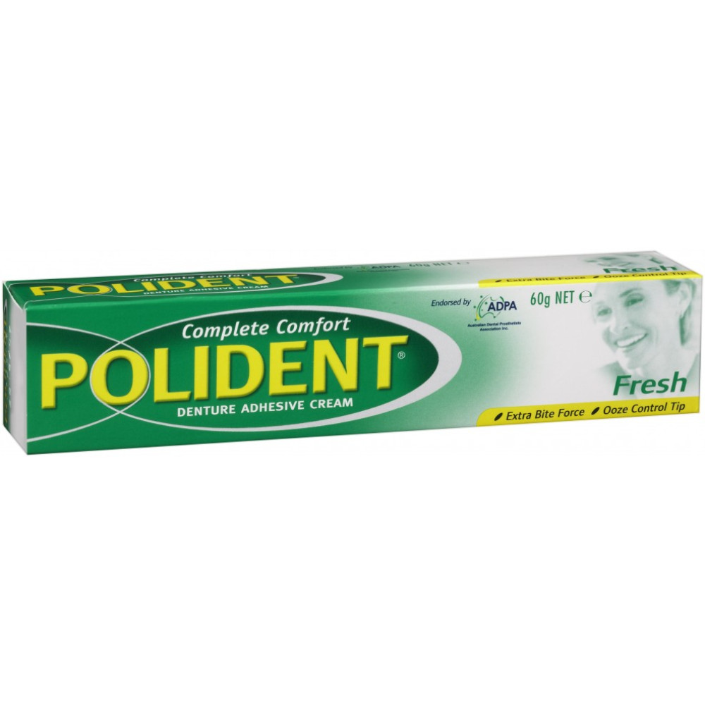 Denture Polident Denture Adhesive Cream Fresh Mint Flavour
