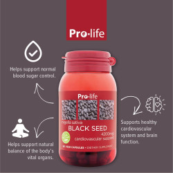 Pro Life Black Seed 4200mg 60 Capsules Pro Life Black Seed 4200mg 60 Capsules