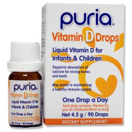 Puria Vitamin D Drops for Infants & Children 90 Drops Puria Vitamin D Drops for Infants & Children 90 Drops