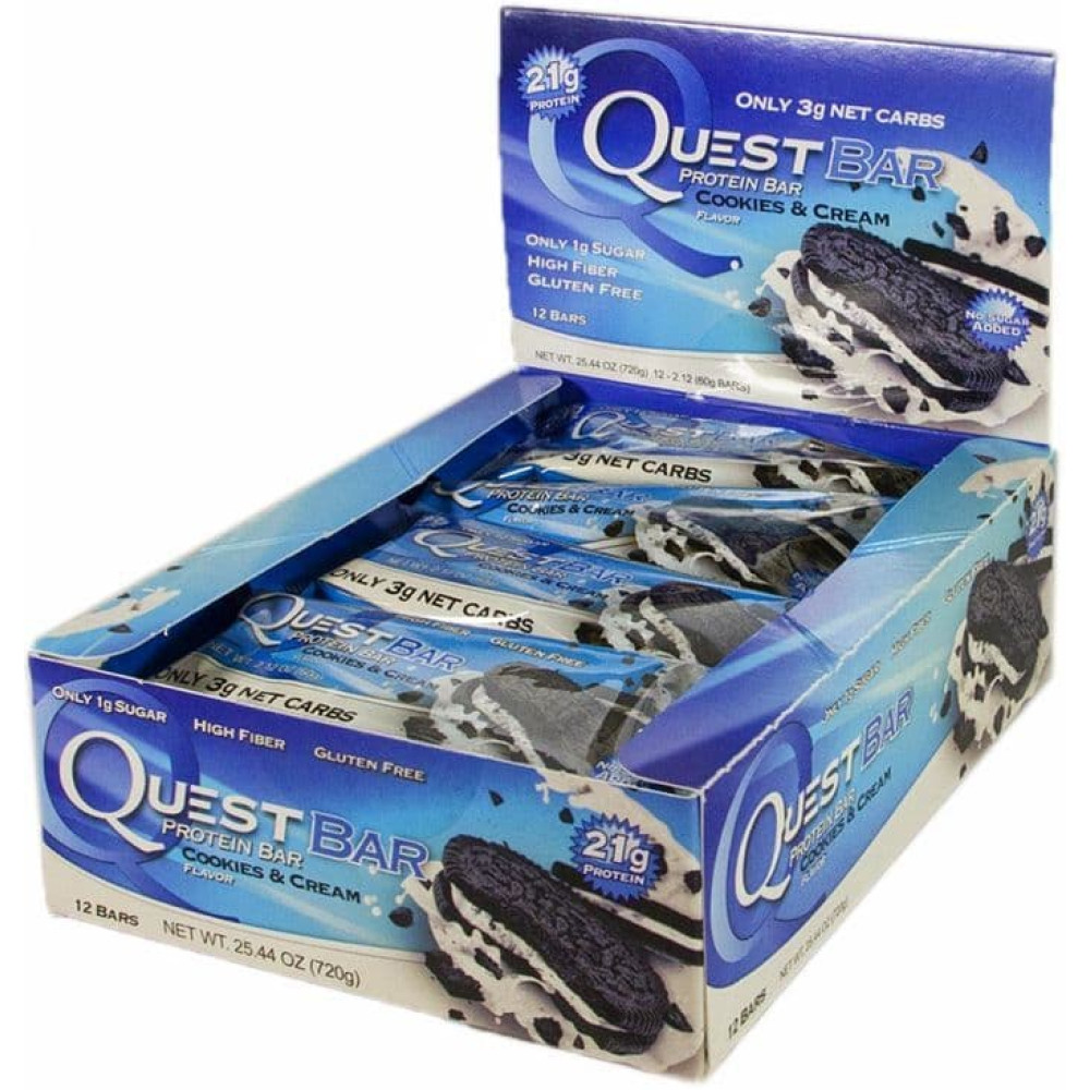 Quest Protein Bar (12 per box) Cookies & Cream - Hea ...