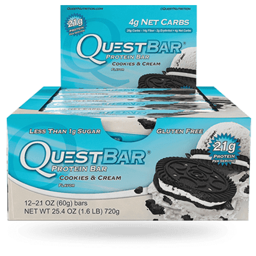 Quest Protein Bar (12 per box) Cookies & Cream - Hea ...