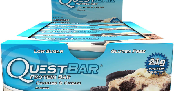 Quest Protein Bar (12 per box) Cookies & Cream - Hea ...