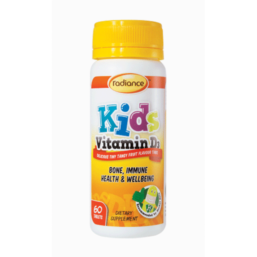 Radiance Kids Vitamin D3 Chewable 60 Tablets HealthPorter