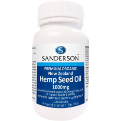 Sanderson Certified Organic NZ Hemp Seed Oil 1000mg 100 Capsules Sanderson Certified Organic NZ Hemp Seed Oil 1000mg 100 Capsules