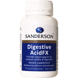 Sanderson Digestive AcidFX Mixed Berry Flavour Chewable 60 Tablets Sanderson Digestive AcidFX Mixed Berry Flavour Chewable 60 Tablets