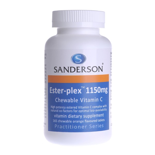 Sanderson Ester-Plex Vitamin C 1150mg Chewable Orange Flavour 165 Tablets