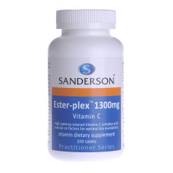 Sanderson Ester-Plex Vitamin C 1300mg 200 Tablets Sanderson Ester-Plex Vitamin C 1300mg 200 Tablets