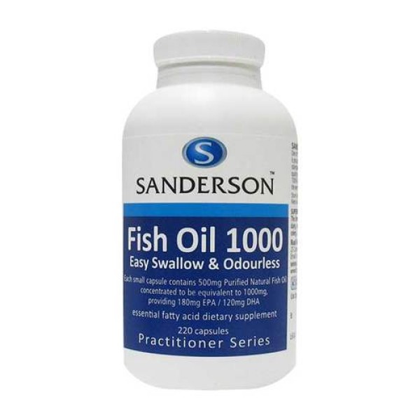 Sanderson Fish Oil 1000mg Odourless 220 Capsules