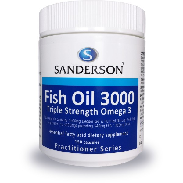 Sanderson Fish Oil 3000mg Odourless 150 Capsules