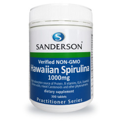 Sanderson Hawaiian Spirulina 1000mg Verified Non-GMO 300 Tablets Sanderson Hawaiian Spirulina 1000mg Verified Non-GMO 300 Tablets