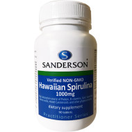 Sanderson Hawaiian Spirulina 1000mg Verified Non-GMO 90 Tablets Sanderson Hawaiian Spirulina 1000mg Verified Non-GMO 90 Tablets