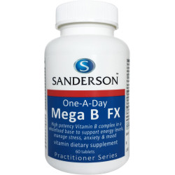 Sanderson Mega B FX Vitamin B Complex One-A-Day 60 Tablets Sanderson Mega B FX Vitamin B Complex One-A-Day 60 Tablets