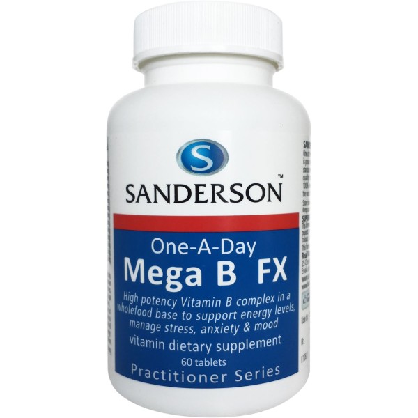 Sanderson Mega B FX Vitamin B Complex One-A-Day 60 Tablets