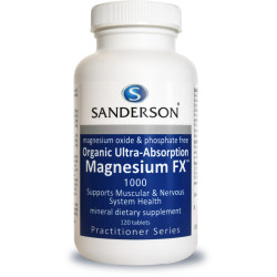 Sanderson Organic Magnesium FX 1000mg 120 Tablets Sanderson Organic Magnesium FX 1000mg 120 Tablets
