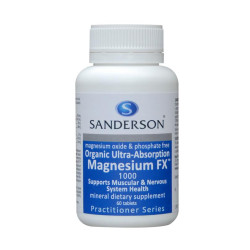 Sanderson Organic Magnesium FX 1000mg 60 Tablets Sanderson Organic Magnesium FX 1000mg 60 Tablets