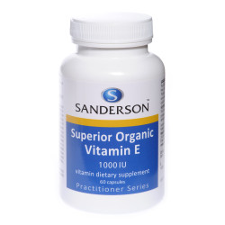 Sanderson Superior Organic Vitamin E 1000iu Mixed Tocopherols 60 Capsules