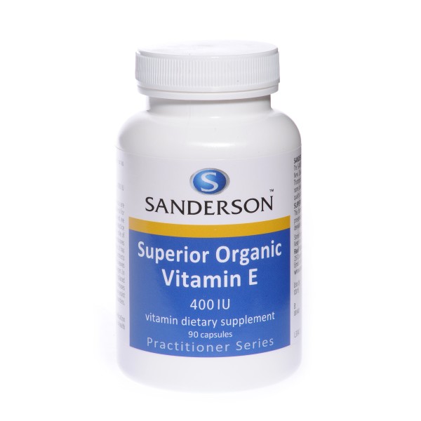 Sanderson Superior Organic Vitamin E 400iu Mixed Tocopherols 90 Capsules