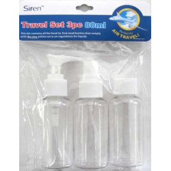 Siren Travel Bottles 80ml 3 Pieces Siren Travel Bottles 80ml 3 Pieces