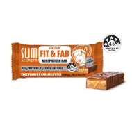 Slim Secrets Fit & Fab Chocolate Peanut & Caramel Fudge Bar 28g Slim Secrets Fit & Fab Chocolate Peanut & Caramel Fudge Bar 28g