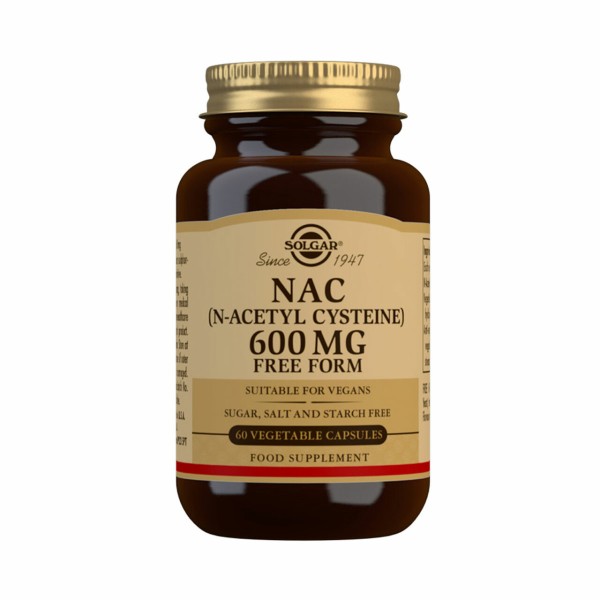 Solgar NAC N-Acetyl Cysteine 600mg 60 Capsules