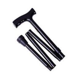 Surgical Basics Aluminium Foldable & Adjustable Walking Stick Black 82-92cm Surgical Basics Aluminium Foldable & Adjustable Walking Stick Black 82-92cm