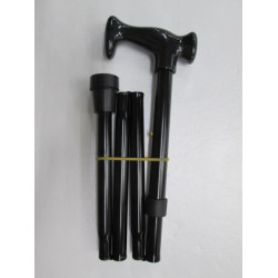 Surgical Basics Aluminium Foldable & Adjustable Walking Stick Black 82-92cm Surgical Basics Aluminium Foldable & Adjustable Walking Stick Black 82-92cm