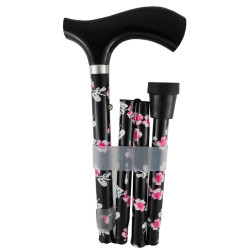 Surgical Basics Aluminium Foldable & Adjustable Walking Stick Blossom 73-85cm Surgical Basics Aluminium Foldable & Adjustable Walking Stick Blossom 73-85cm