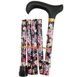Surgical Basics Aluminium Foldable & Adjustable Walking Stick Spring Floral 81-89cm Surgical Basics Aluminium Foldable & Adjustable Walking Stick Spring Floral 81-89cm