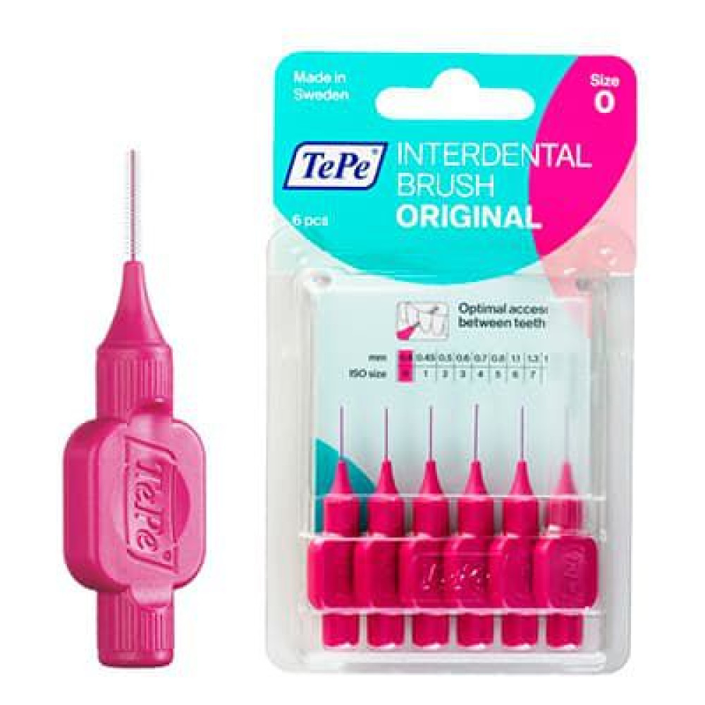 TePe Interdental Toothbrushes Size 0 Pink (6 brushes per