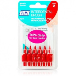 TePe Interdental Toothbrushes - Size 2 Red (6 brushes per pack) TePe Interdental Toothbrushes - Size 2 Red (6 brushes per pack)