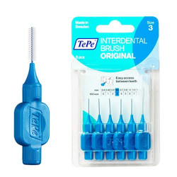 TePe Interdental Toothbrushes - Size 3 Blue (6 brushes per pack) TePe Interdental Toothbrushes - Size 3 Blue (6 brushes per pack)