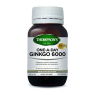 Thompson's Ginkgo 6000mg One A Day 60 Capsules  Thompson's Ginkgo 6000mg One A Day 60 Capsules