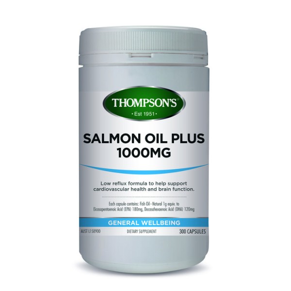 Thompson's Salmon Oil Plus 1000mg 300 Capsules 