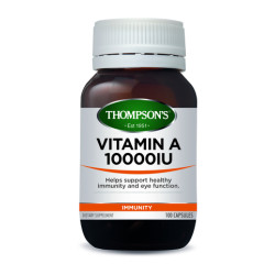 Thompson's Vitamin A 10000IU 100 Capsules Thompson's Vitamin A 10000IU 100 Capsules