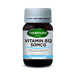Thompson's Vitamin B12 50mcg 100 Tablets  Thompson's Vitamin B12 50mcg 100 Tablets