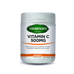 Thompson's Vitamin C 500mg Chewable 200 Tablets  Thompson's Vitamin C 500mg Chewable 200 Tablets