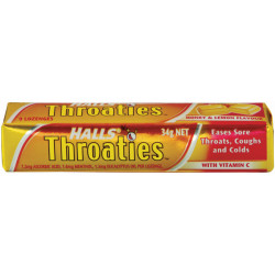 Halls Throaties Honey & Lemon Stick 34g 9 Lozenges Halls Throaties Honey & Lemon Stick 34g 9 Lozenges