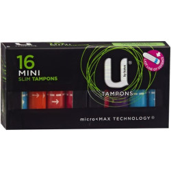 U By Kotex Mini Slim Tampons 16s