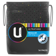 U By Kotex Ultrathins Pads Regular Wings 14s U By Kotex Ultrathins Pads Regular Wings 14s