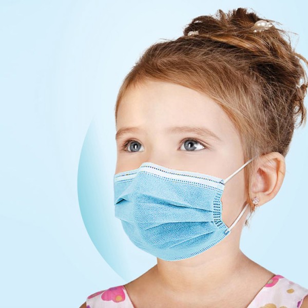 Kids Surgical Face Masks 3Ply Children Face Mask Blue