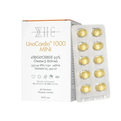 WHC UnoCardio 1000 Mini Omega 3 Fish Oil 60 Softgels