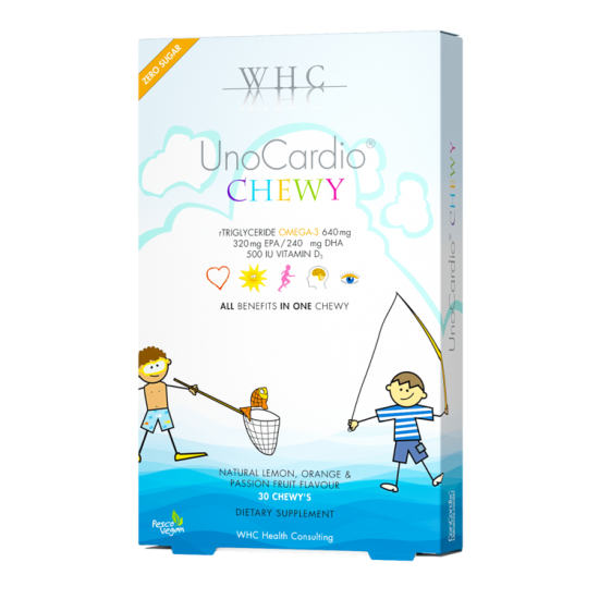WHC UnoCardio Chewy 30 Softgels - Omega 3 + Vitamin D3 For Children