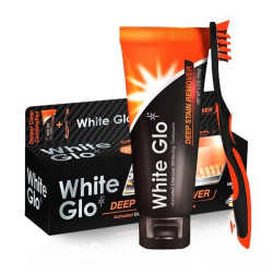 White Glo Deep Stain Remover Charcoal Toothpaste 150g White Glo Deep Stain Remover Charcoal Toothpaste 150g