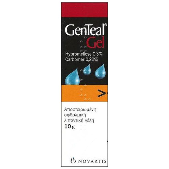 Genteal Lubricating Eye Gel 0.3% 10g, Long acting Eye lubricant, Sterile, Relieves dryness of the eye, Use for all patients suffering from dry eyes.